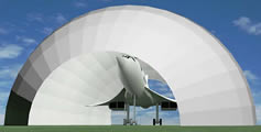 Temporary hangar for Concorde